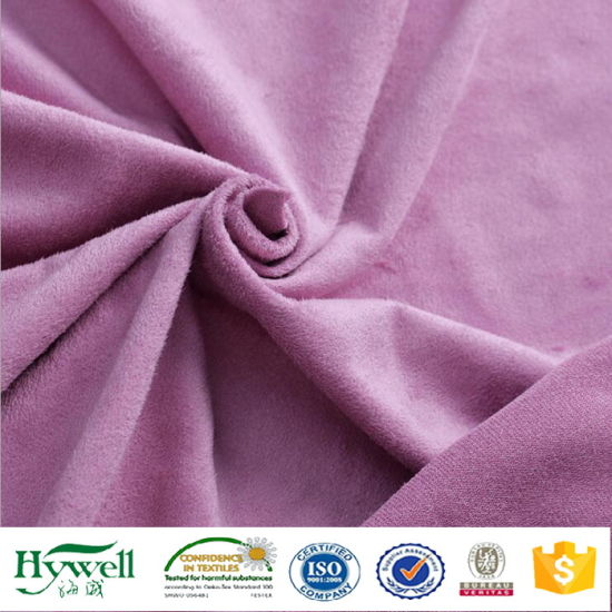Tissu en daim à tricoter chaîne 100% polyester