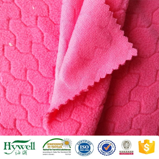 Tissu en molleton Jacquard 100% polyester pour la doublure Softshell