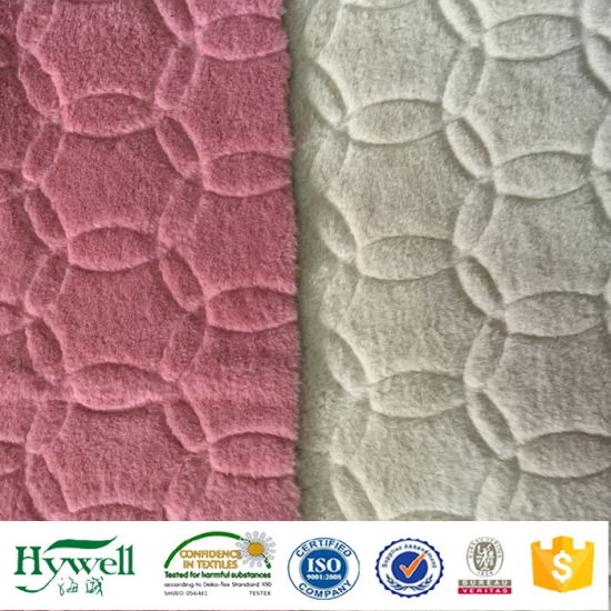 Peluche PV 100% polyester gaufré pour couverture