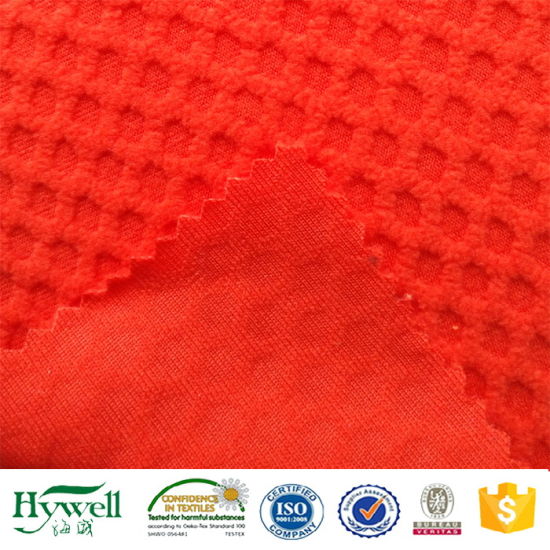 Tissu en molleton Jacquard 100% polyester pour la doublure Softshell